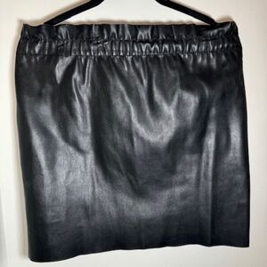 Black High Waisted Zara Faux Leather Mini Skirt